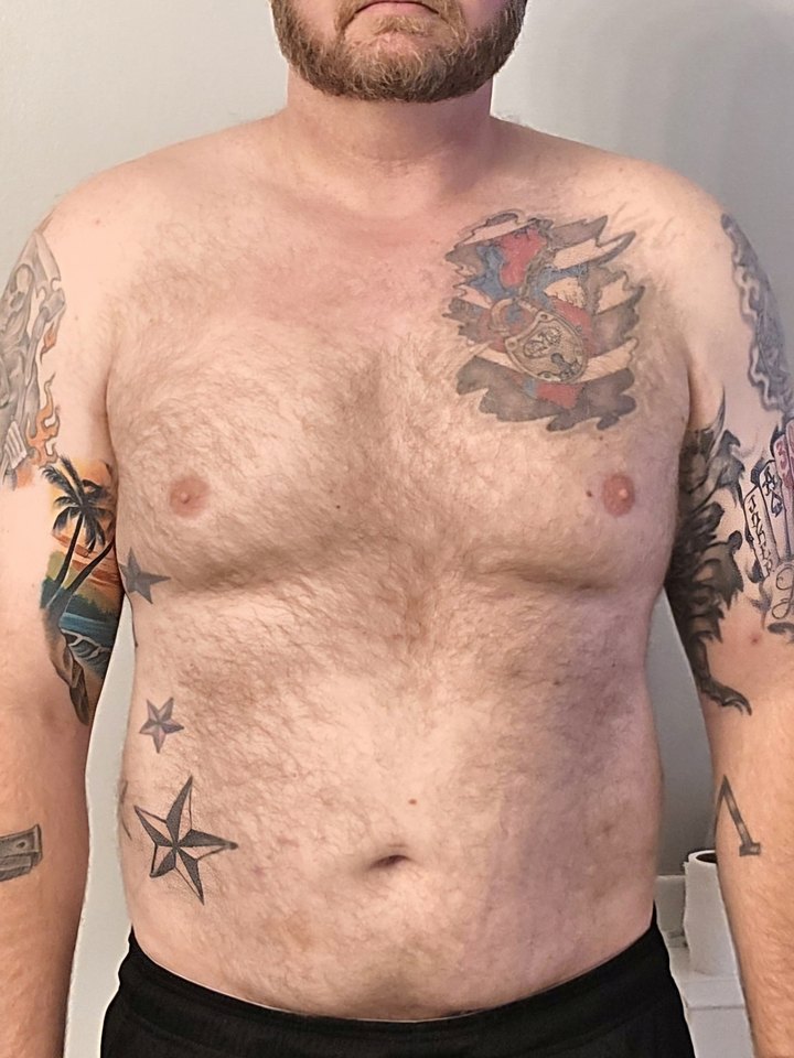 Founder front progress photo on Aug 24, 2026